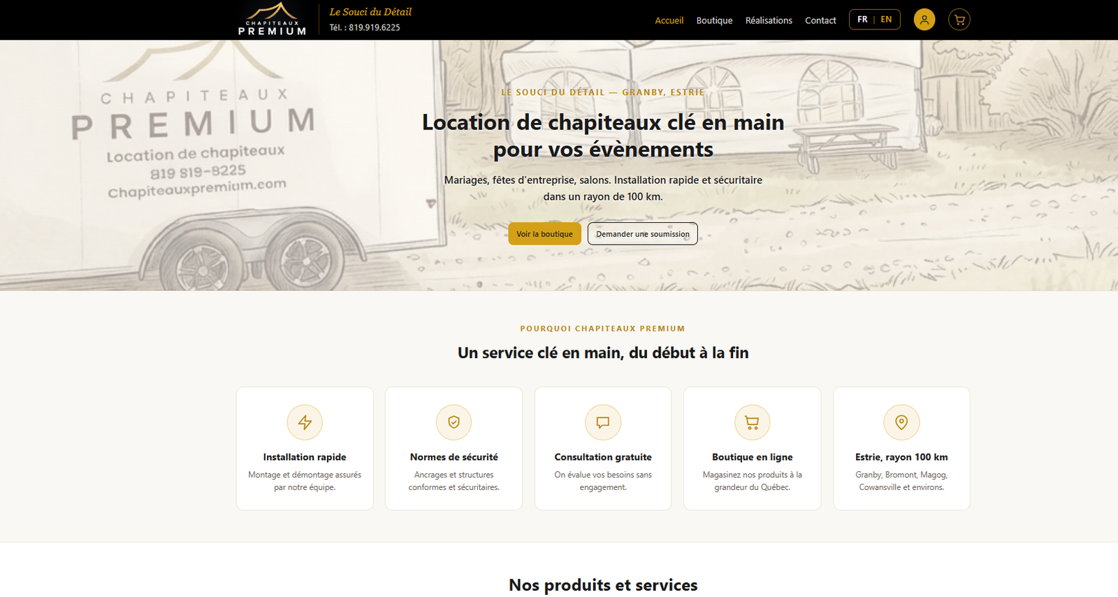 Location de chapiteaux clé en main pour vos évènements